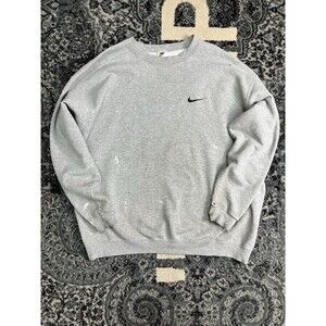 Vintage Nike Crewneck Size XL Gray Side Swoosh 90s Sweatshirt USA White Tag